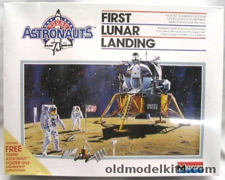 Monogram 1/48 First Lunar Landing Apollo 11 Astronauts on the Moon, 5901 plastic model kit